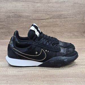 Nike Waffle Racer 2X Women's Size 11 Black Gold Sneakers (DD9675-001)